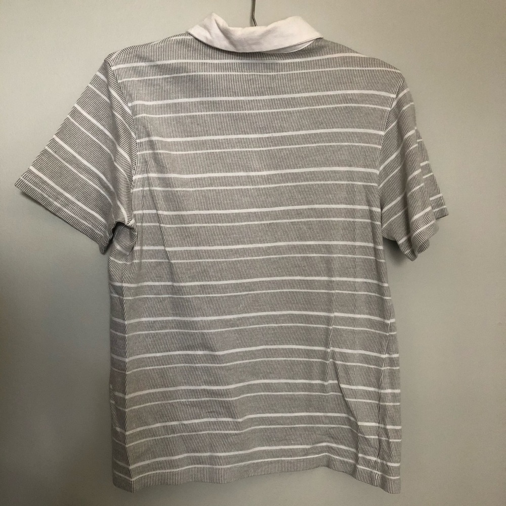 Alfani Gray and White Stripe Polo - Picture 5 of 5